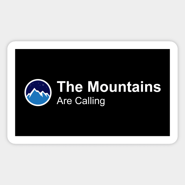 Mountains are calling Sticker by BignellArt